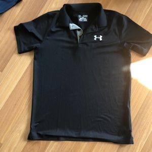 YXL UnderArmour heat gear polo shirt.